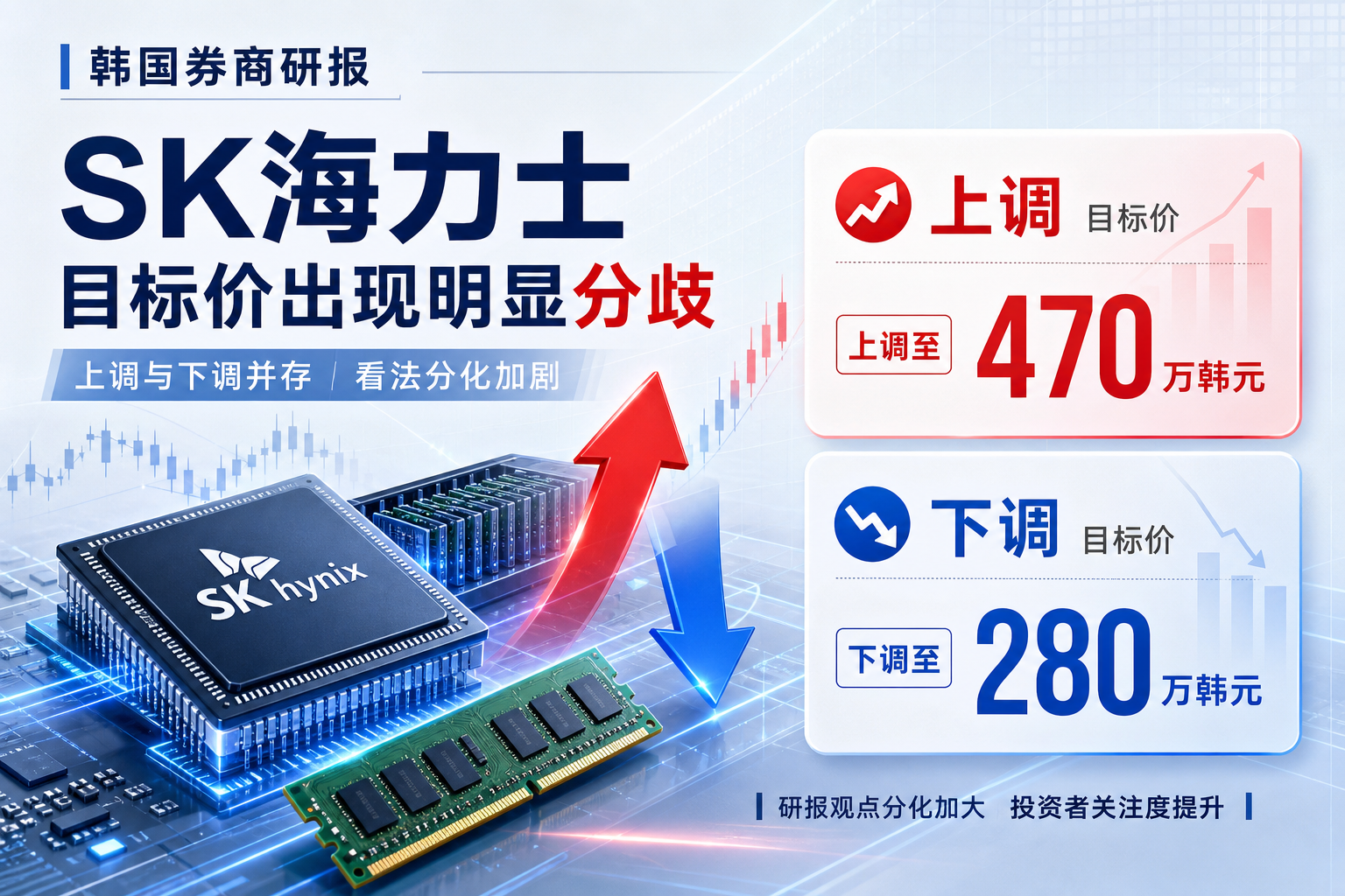韩国投资证券上调SK海力士目标价至470万韩元