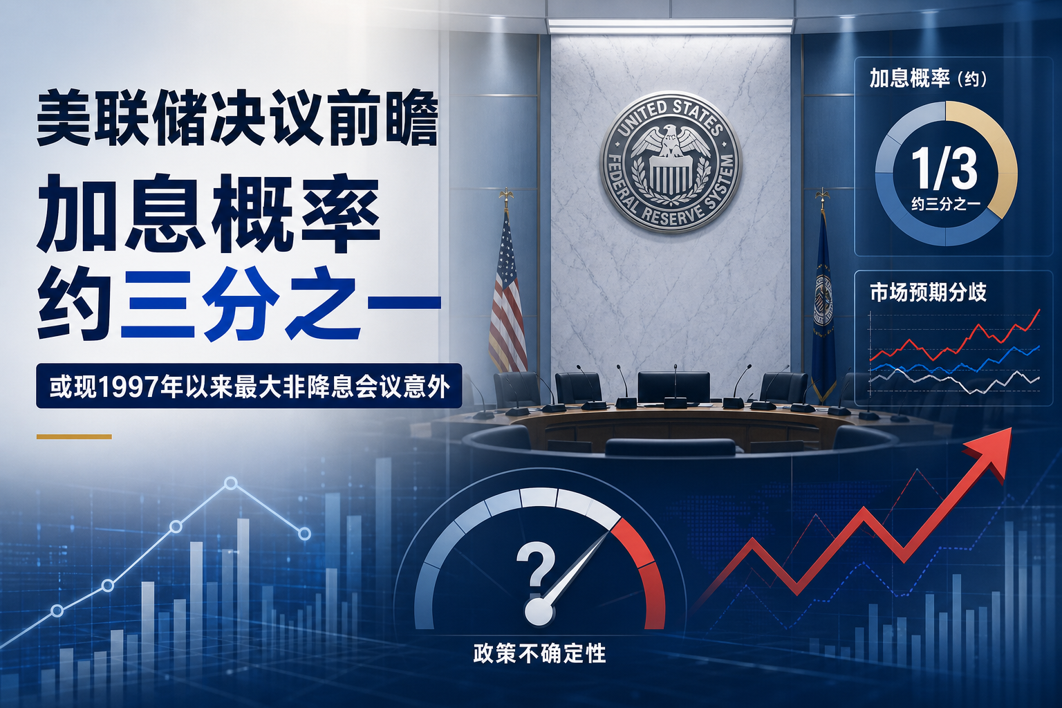 高盛:美联储加息概率约三分之一,或现1997年以来最大非降息会议意外