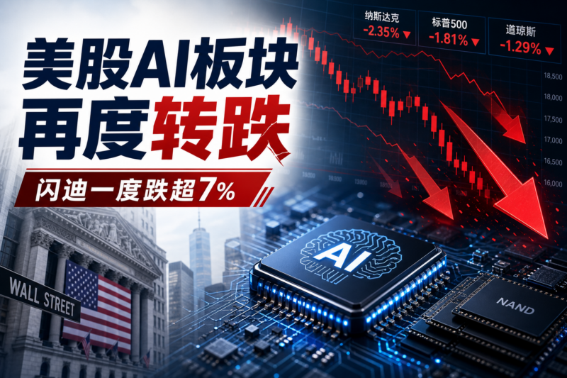 美股AI板块再度全面转跌,闪迪一度跌超7%-指挥使社区 - 真实线索、热点议题与深度观察