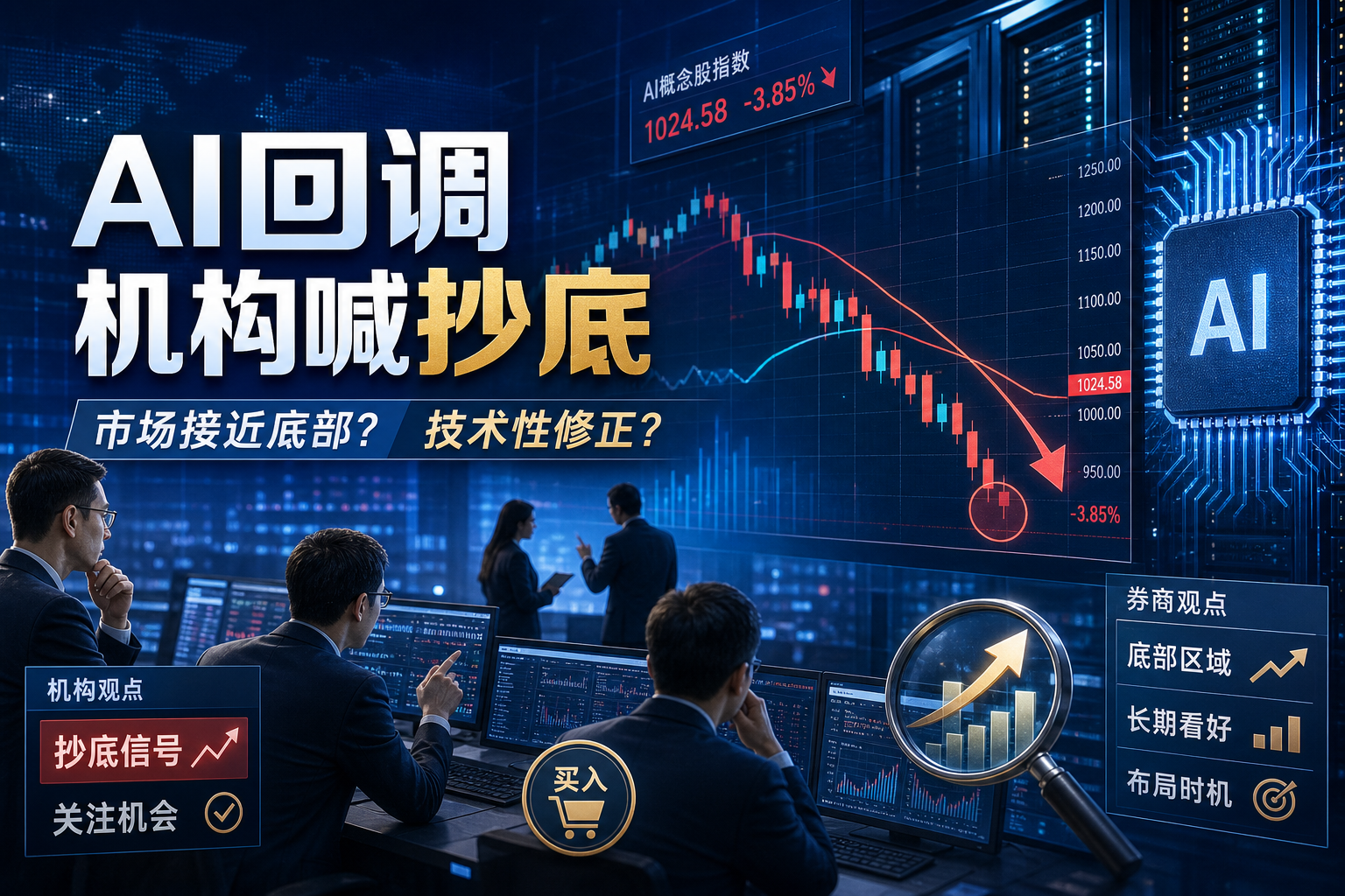 AI股票持续下跌，券商与投资人密集释放“抄底”信号
