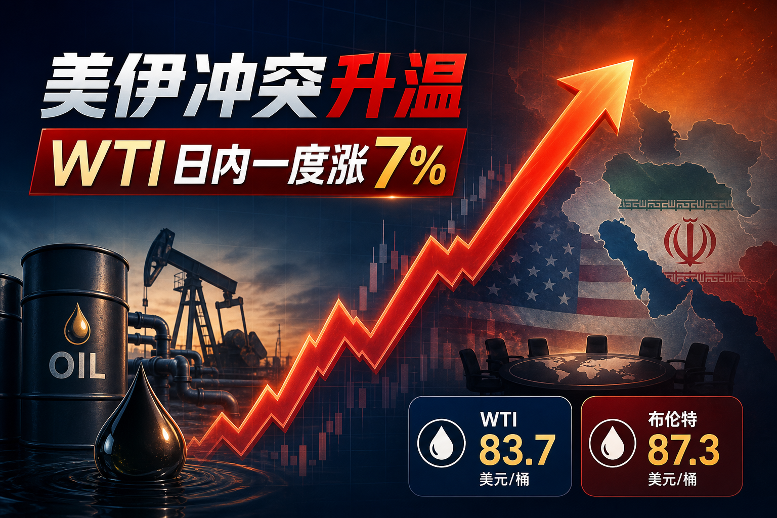 美伊冲突不确定性再起,WTI原油日内一度涨7%