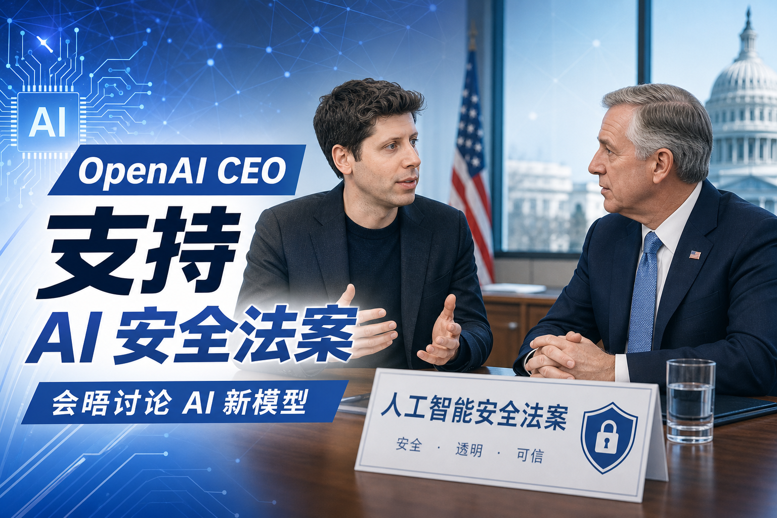 OpenAI CEO 表达对 AI 安全法案的支持