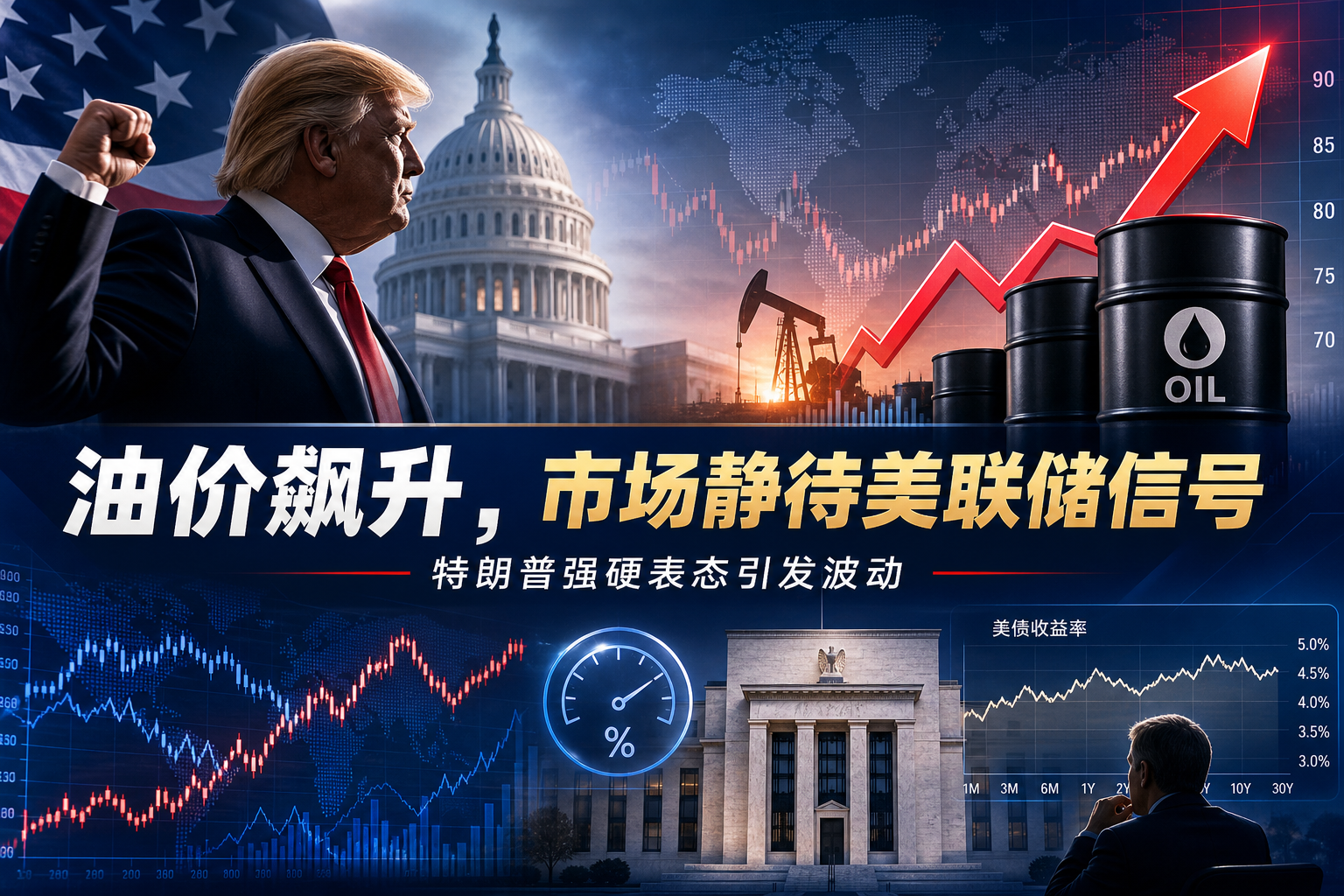 特朗普对伊强硬表态推升油价,市场静待美联储信号