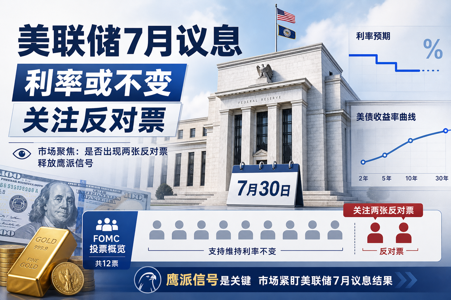 美联储7月议息会议看点:利率决定与鹰派反对票数量