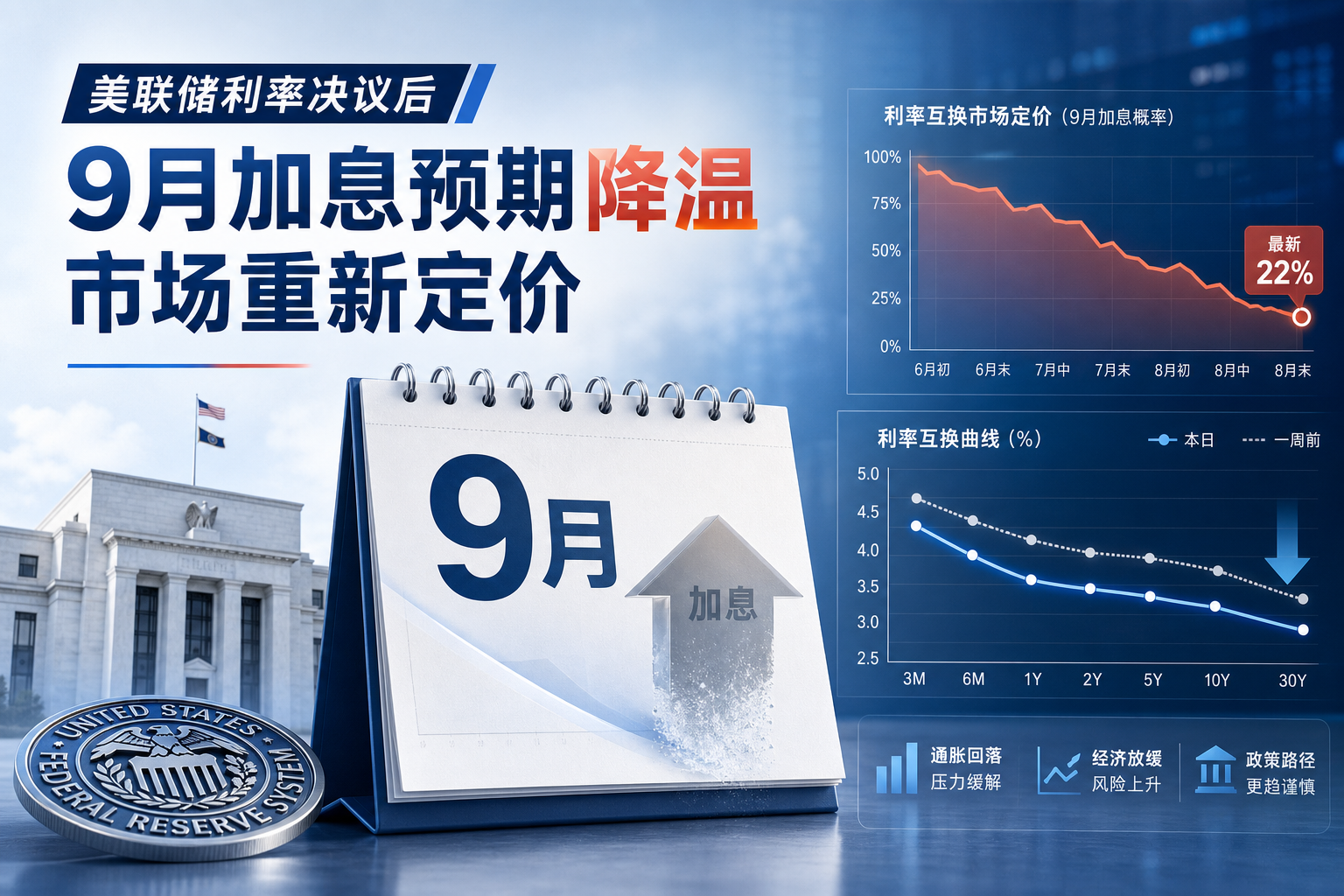 利率互换市场不再完全计价美联储9月加息预期