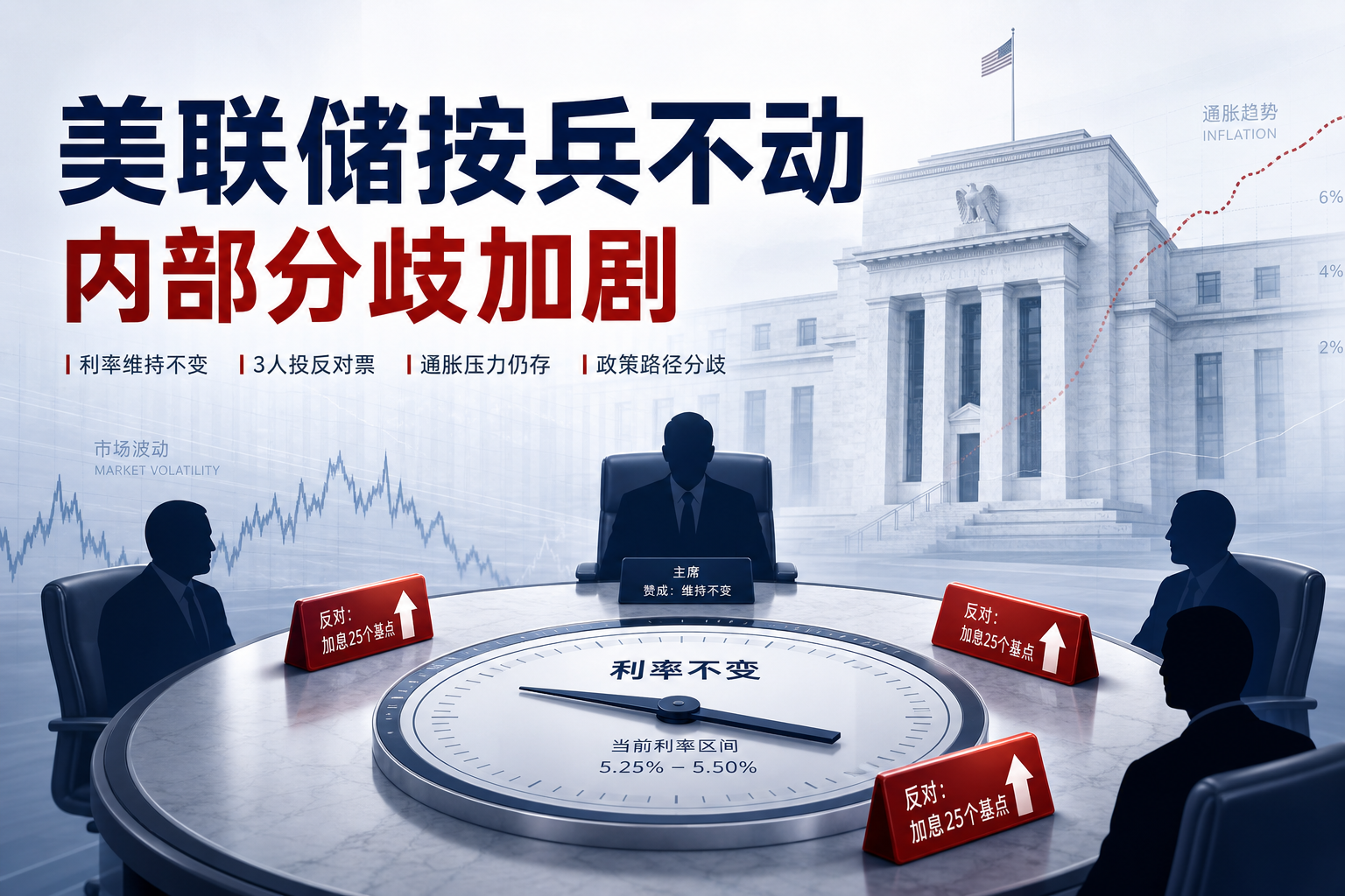 美联储按兵不动，内部分歧加剧