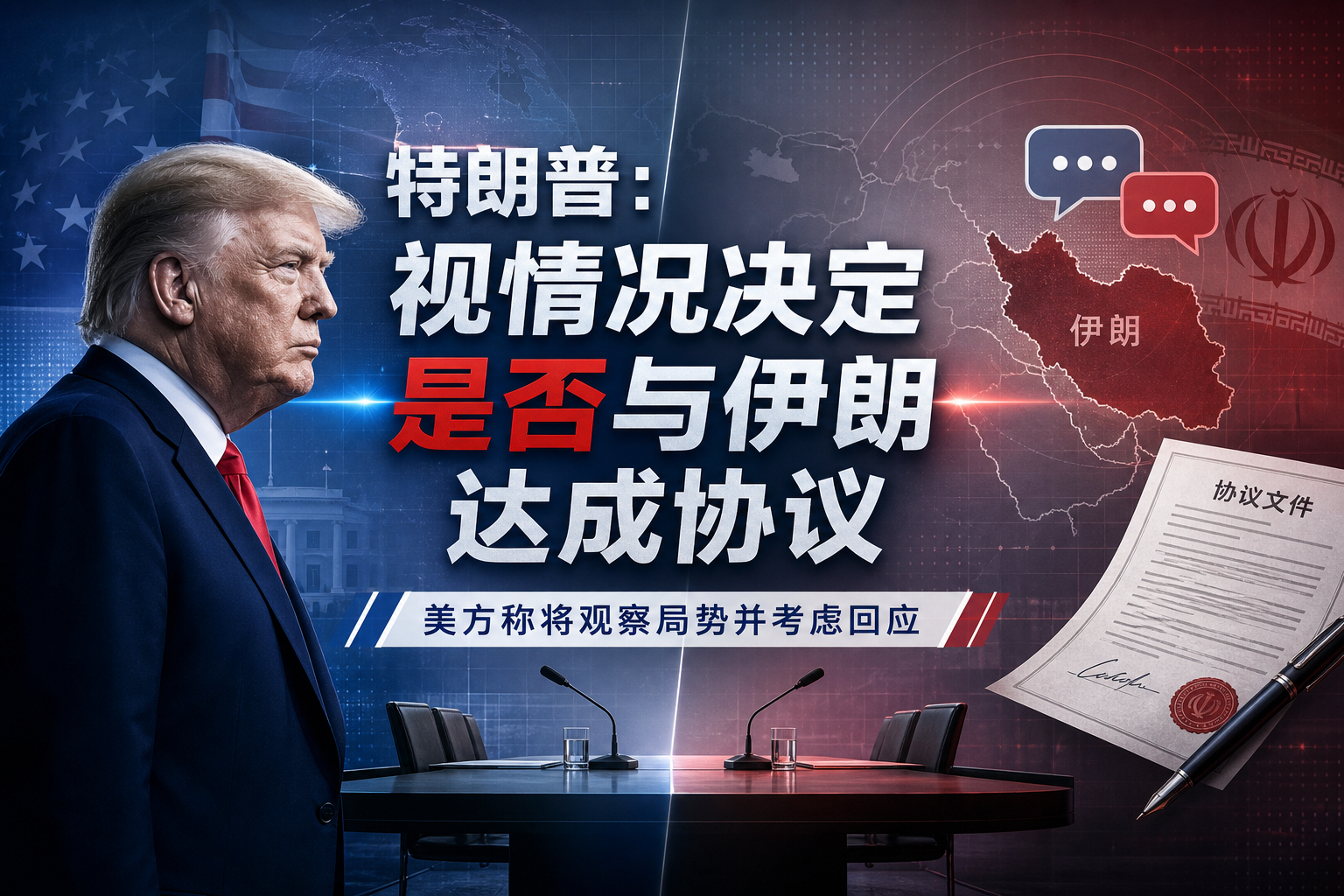 特朗普:将视情况决定是否与伊朗达成协议