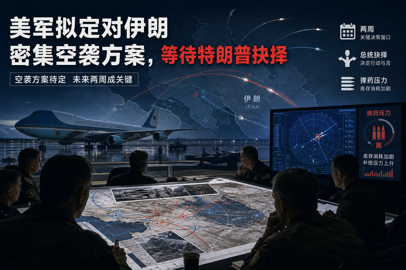美军拟定对伊朗密集空袭方案,等待特朗普抉择