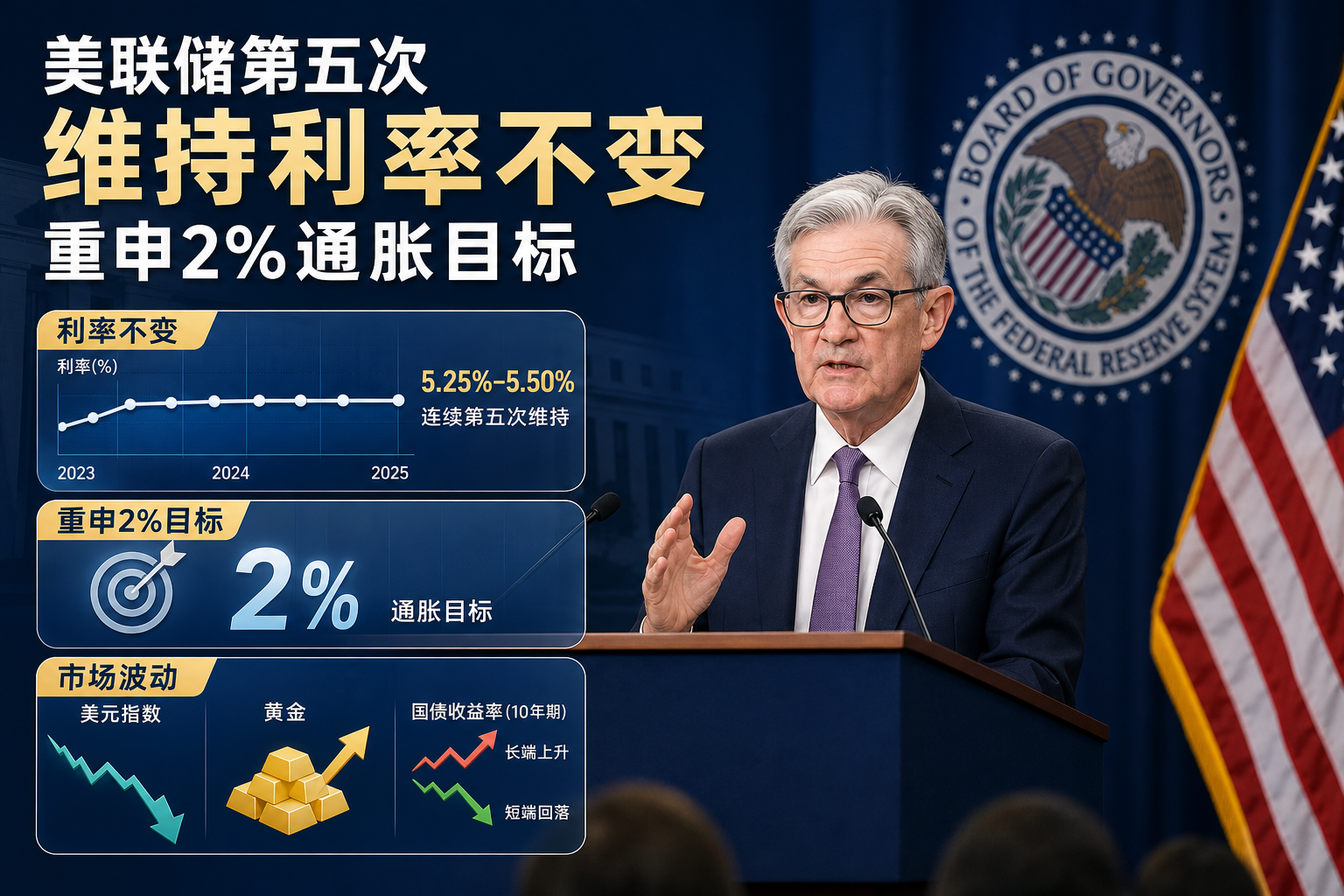 美联储第五次维持利率不变,沃什重申2%通胀目标