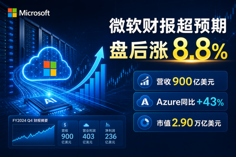 微软财报超预期，盘后涨8.8%-指挥使社区 - 真实线索、热点议题与深度观察