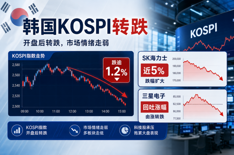 韩国KOSPI指数开盘后由涨转跌，SK海力士跌近5%-指挥使社区 - 真实线索、热点议题与深度观察