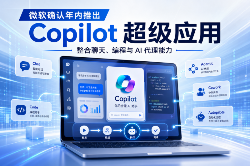 微软确认年内推出 Copilot“超级应用”,整合聊天、编程与 AI 代理能力-指挥使社区 - 真实线索、热点议题与深度观察