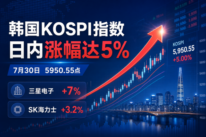 韩国KOSPI指数日内涨幅达5%-指挥使社区 - 真实线索、热点议题与深度观察