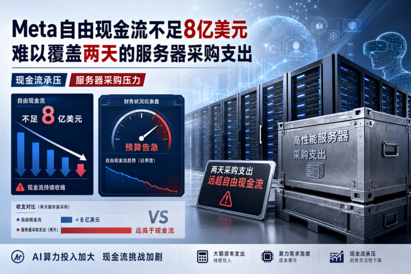 Meta自由现金流不足8亿美元，难以覆盖两天的服务器采购支出-指挥使社区 - 真实线索、热点议题与深度观察