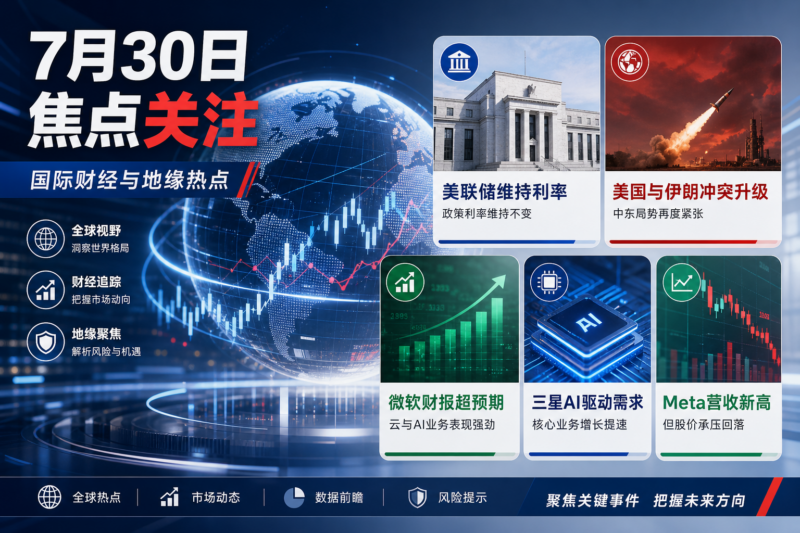 7月30日焦点关注-指挥使社区 - 真实线索、热点议题与深度观察