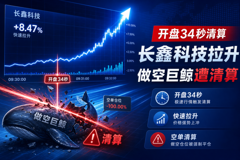 长鑫科技短时拉升,做空巨鲸开盘34秒后遭清算-指挥使社区 - 真实线索、热点议题与深度观察