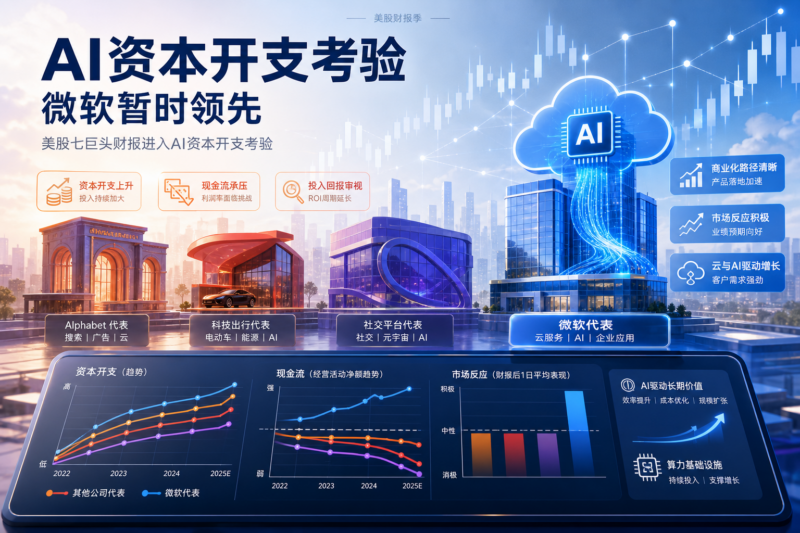 美股七巨头财报迎来 AI 资本开支考验,微软暂成赢家-指挥使社区 - 真实线索、热点议题与深度观察