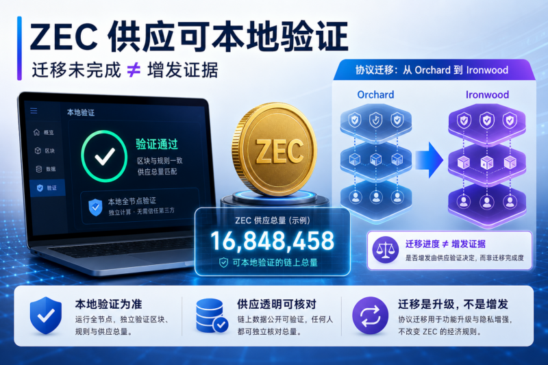 Zcash 联创:ZEC 当前供应量可本地验证,无通胀隐患-指挥使社区 - 真实线索、热点议题与深度观察