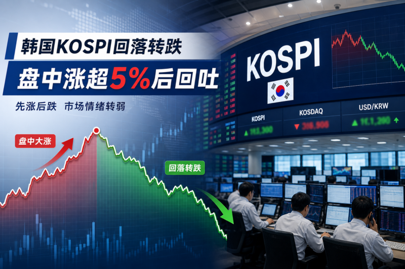 韩国KOSPI指数回吐逾5%涨幅后转跌-指挥使社区 - 真实线索、热点议题与深度观察