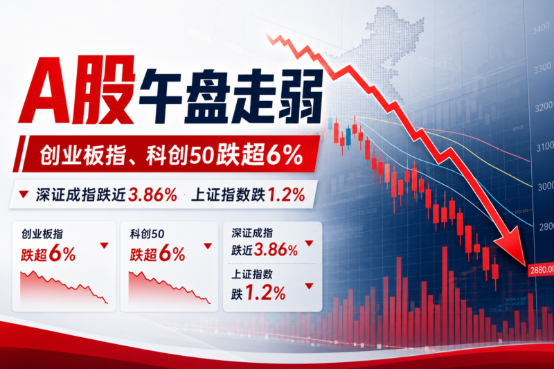 A股创业板指、科创50指数午盘前双双跌超6%-指挥使社区 - 真实线索、热点议题与深度观察