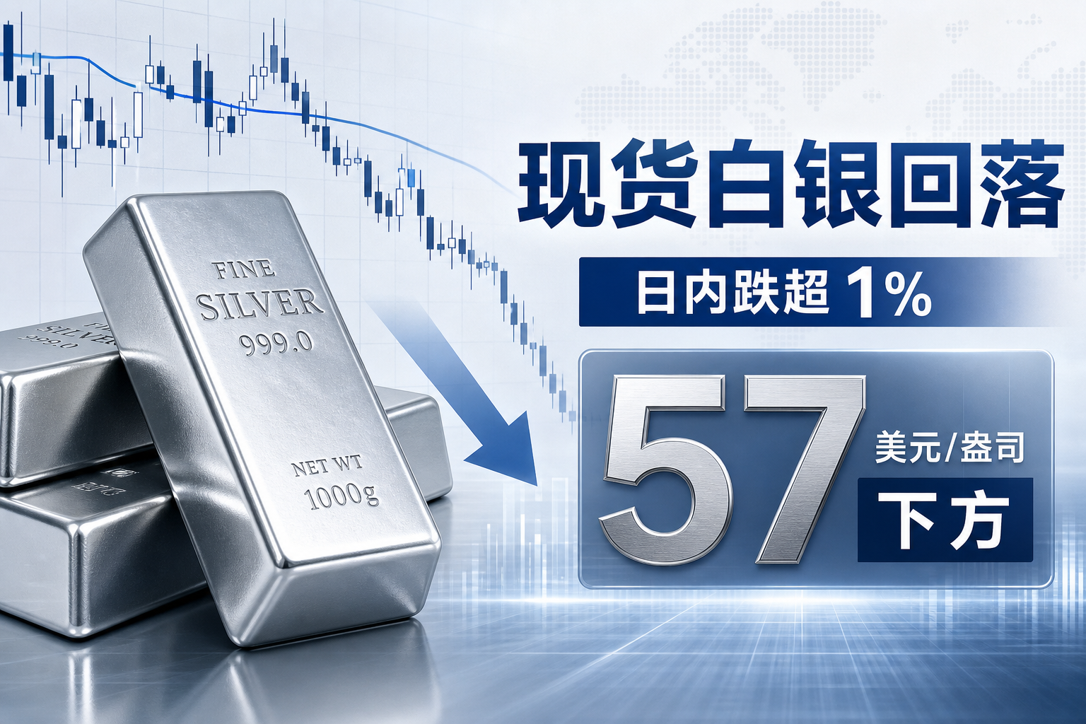 现货白银日内跌超1%