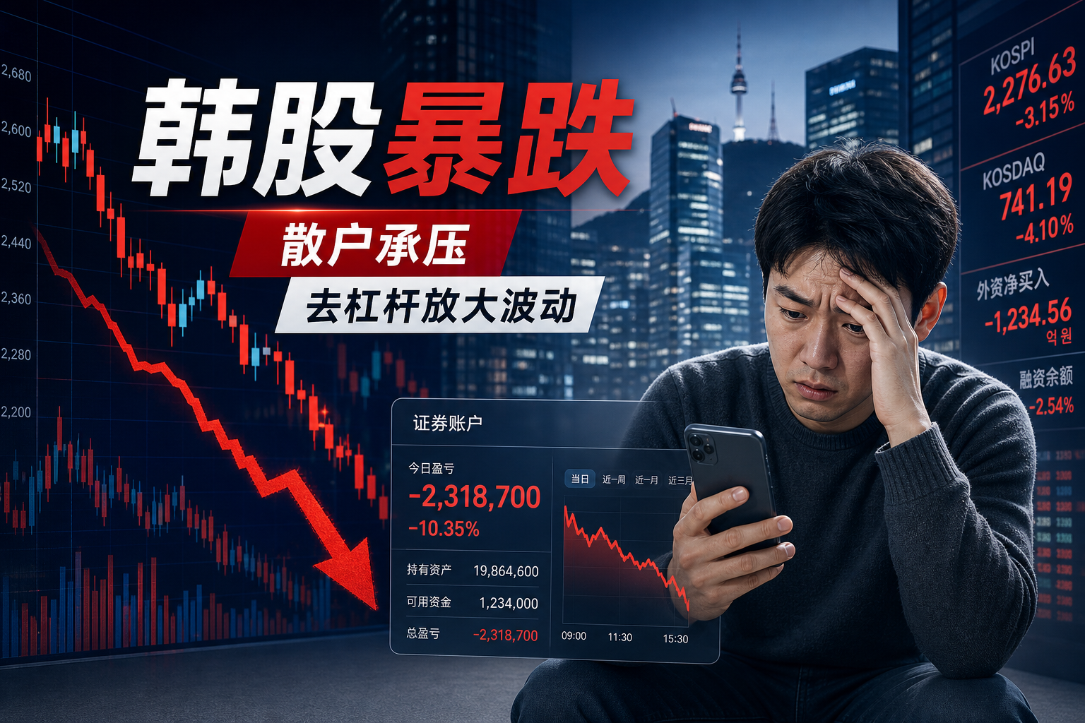 韩国股市暴跌重创散户，数百万投资者遭受巨额损失