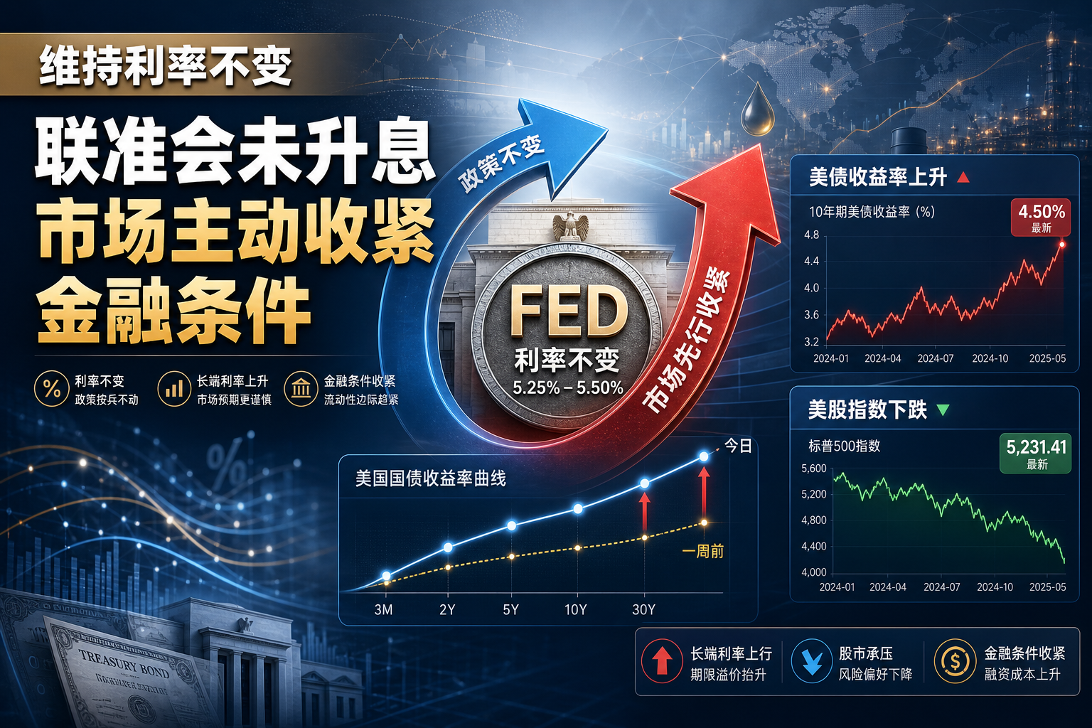 联准会未升息,市场已开始主动收紧金融条件