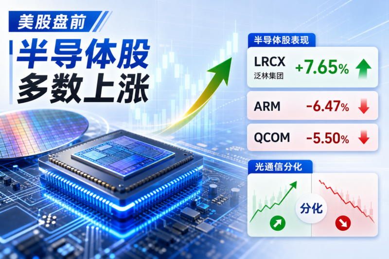 美股盘前半导体股多数上涨,泛林集团涨超7%-指挥使社区 - 真实线索、热点议题与深度观察