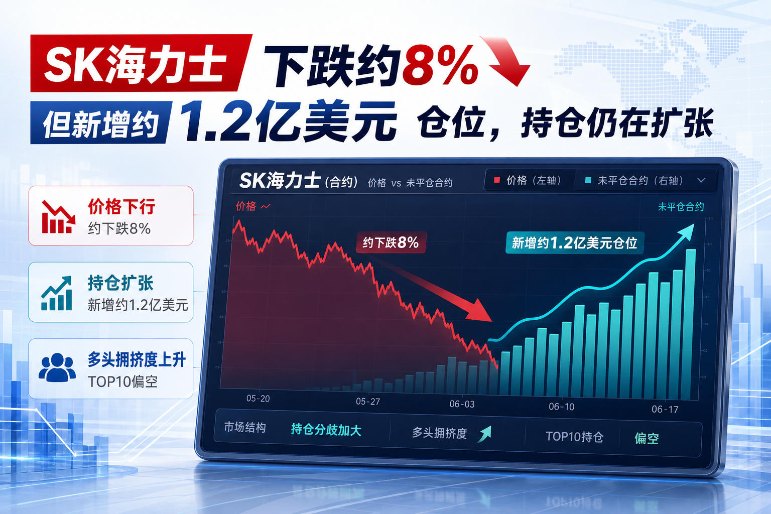 SK海力士下跌约8%,新增1.2亿美元仓位