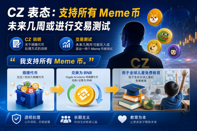 CZ:支持所有 Meme 币,未来几周或进行交易测试-指挥使社区 - 真实线索、热点议题与深度观察