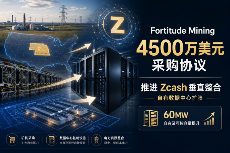 Fortitude Mining签署约4500万美元采购协议，推进Zcash挖矿业务垂直整合-指挥使社区 - 真实线索、热点议题与深度观察