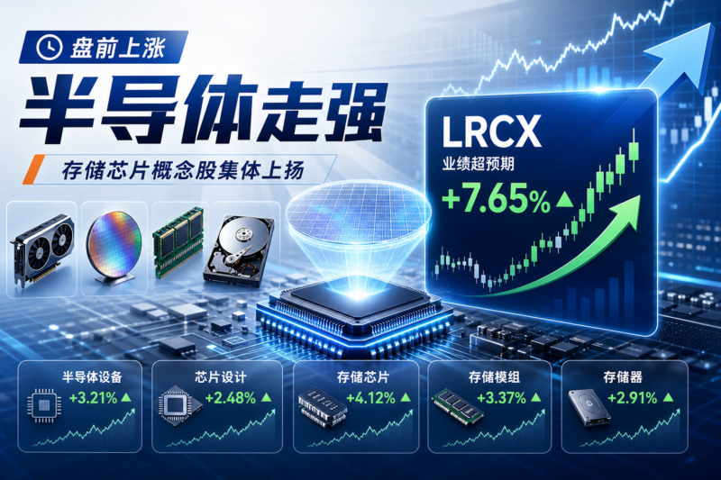 美股盘前半导体、存储板块上涨,泛林集团绩后涨超7%-指挥使社区 - 真实线索、热点议题与深度观察