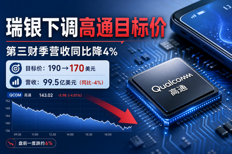 瑞银将高通目标价下调至170美元，第三财季营收同比下降4%-指挥使社区 - 真实线索、热点议题与深度观察