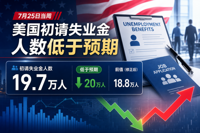 美国至7月25日当周初请失业金人数低于预期-指挥使社区 - 真实线索、热点议题与深度观察