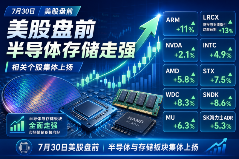 美股盘前半导体、存储板块涨幅扩大-指挥使社区 - 真实线索、热点议题与深度观察