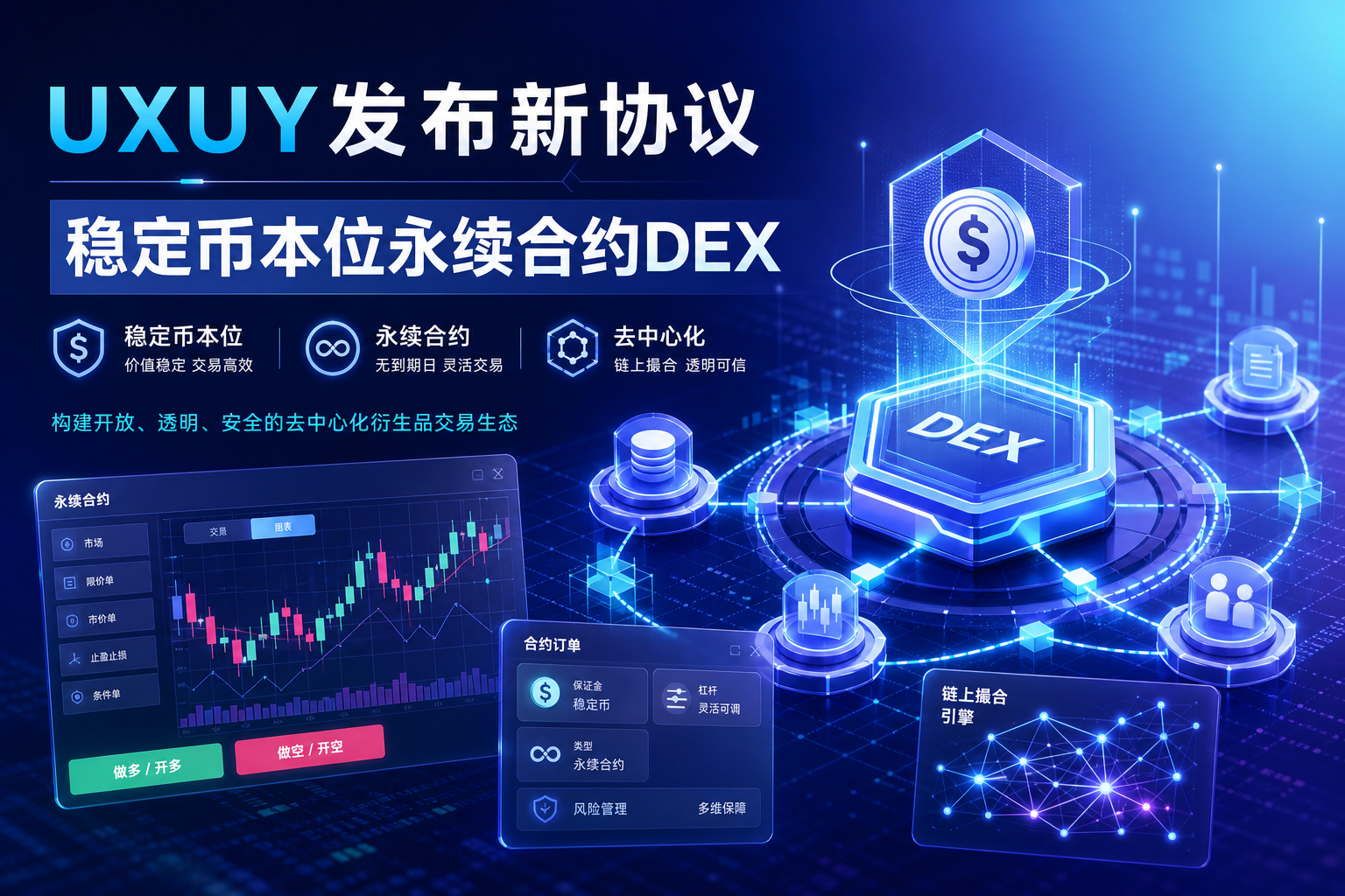 UXUY发布稳定币本位永续合约DEX交易协议