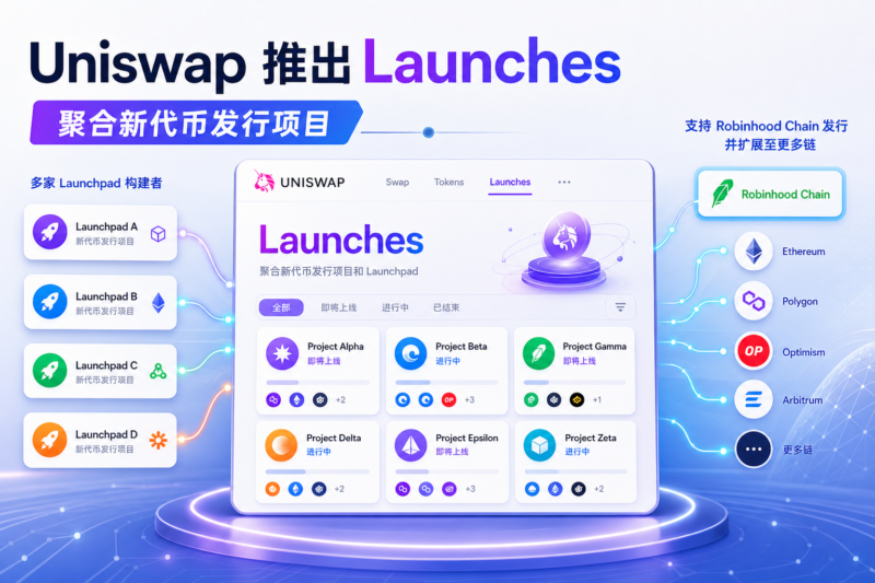 Uniswap 推出新功能 Launches,聚合新代币发行项目-指挥使社区 - 真实线索、热点议题与深度观察