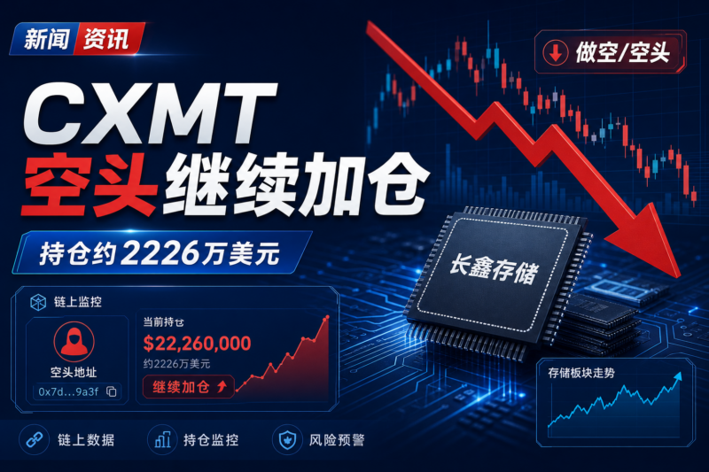 链上最大长鑫存储空头继续加仓,持仓达2226万美元-指挥使社区 - 真实线索、热点议题与深度观察
