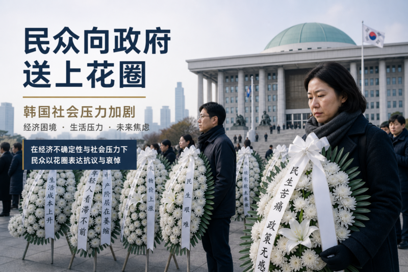 破产与崩溃中的韩国民众,正向韩国政府送上花圈-指挥使社区 - 真实线索、热点议题与深度观察