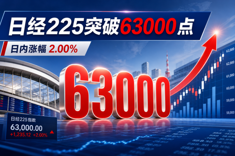 日经225指数触及63000点，日内涨2%-指挥使社区 - 真实线索、热点议题与深度观察
