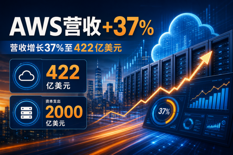 亚马逊 AWS 营收增长 37% 至 422 亿美元-指挥使社区 - 真实线索、热点议题与深度观察