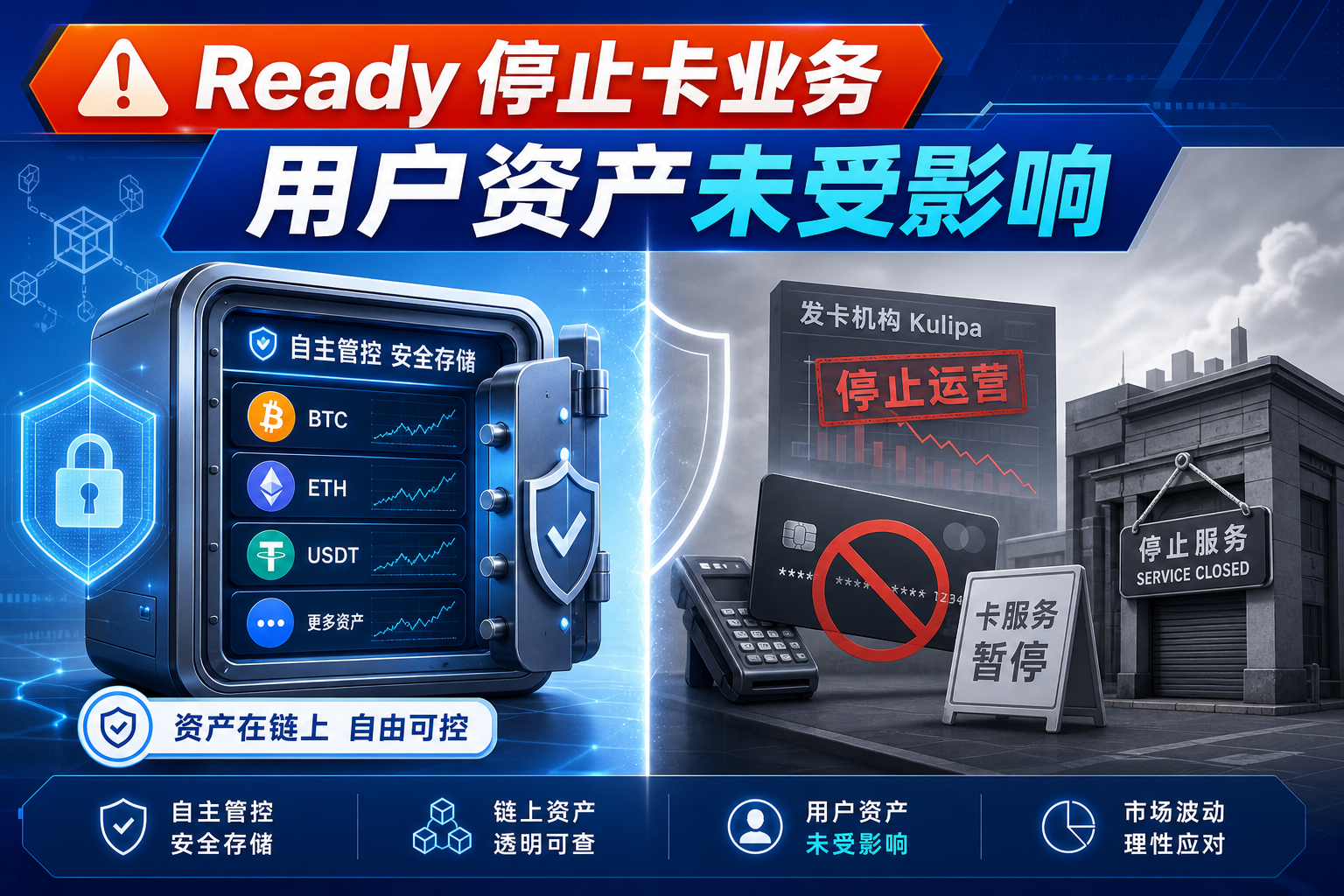 Ready 因发卡方 Kulipa 停止运营暂停卡业务,用户资产未受影响
