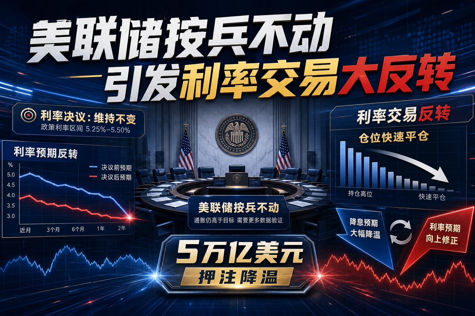 5万亿美元加息押注瓦解：美联储按兵不动，利率交易大幅反转