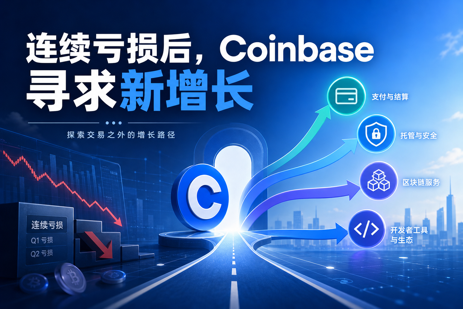 连续两个季度亏损，Coinbase仍在探索交易业务之外的增长路径