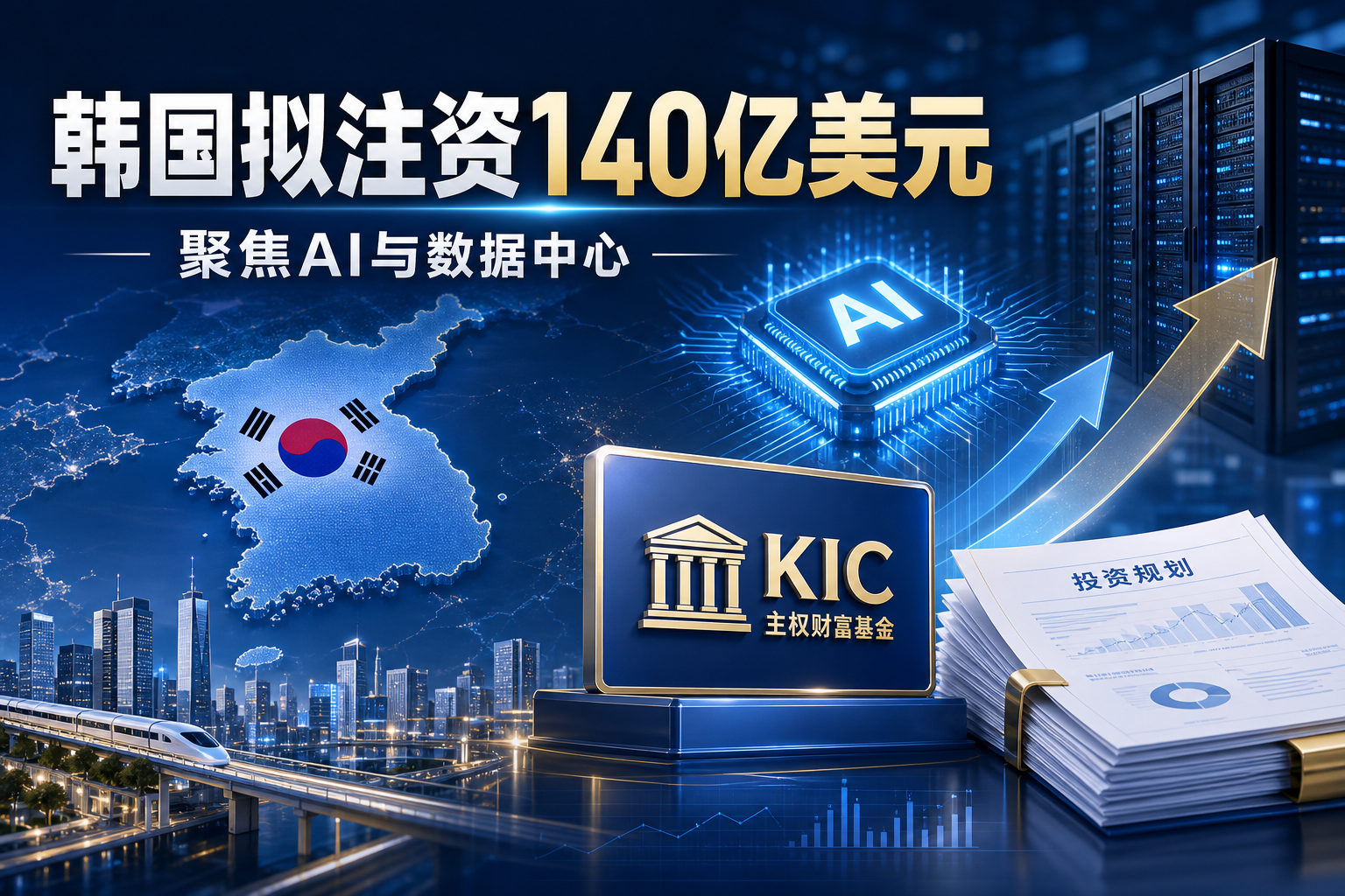 韩国拟向主权财富基金注资约140亿美元,投资AI与数据中心