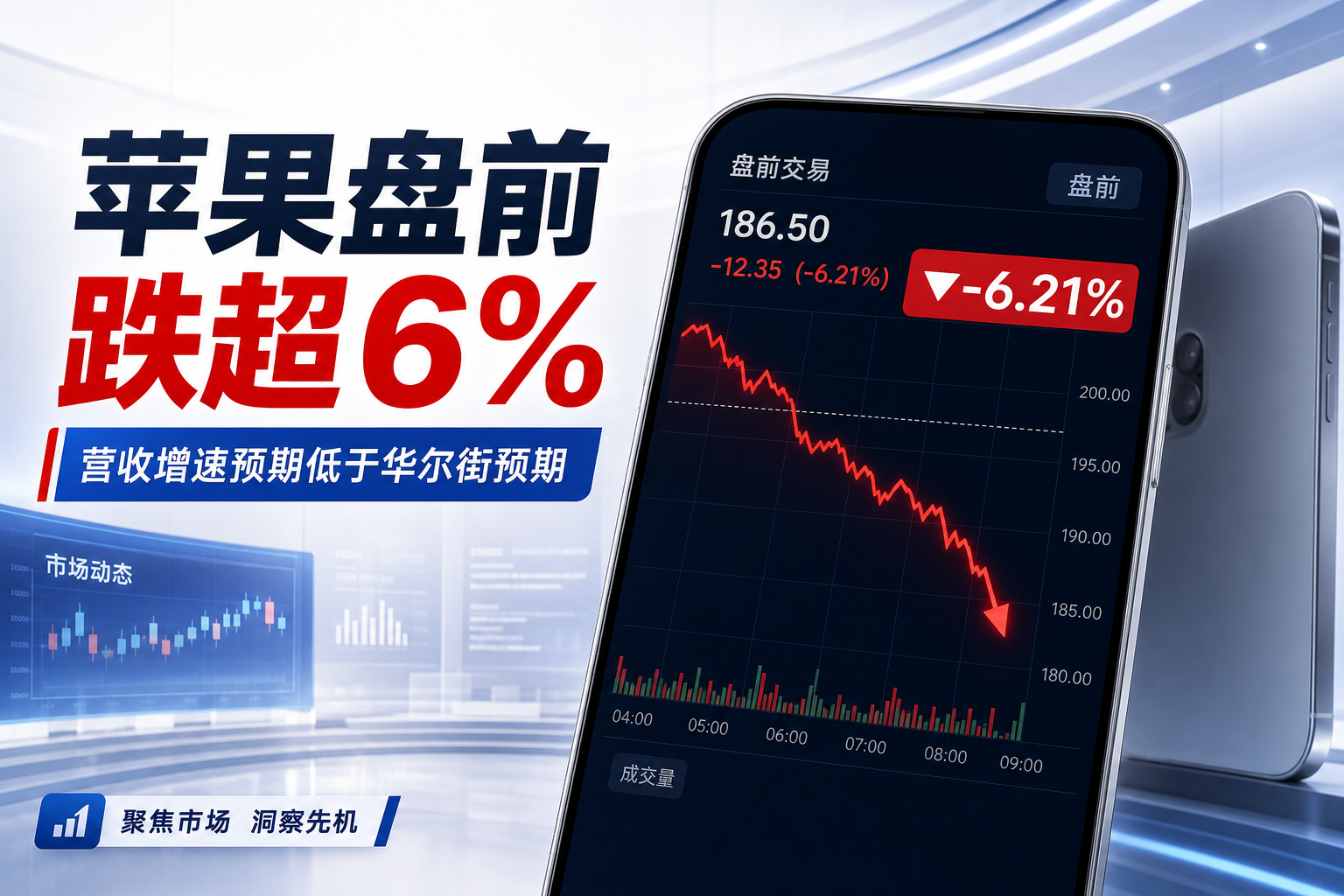 苹果股价盘前下跌超6%