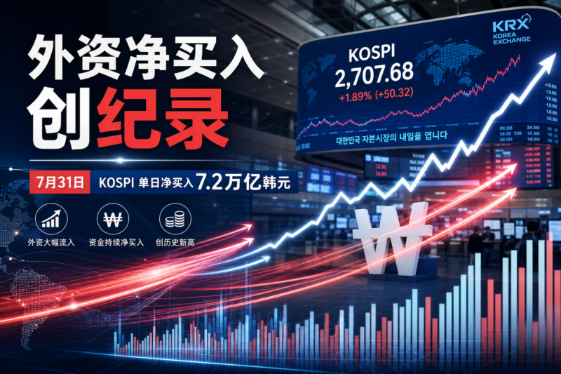 外国投资者单日净买入韩国KOSPI股票创历史新高-指挥使社区 - 真实线索、热点议题与深度观察