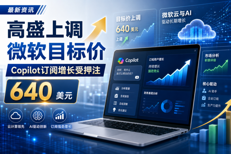 高盛上调微软目标价至640美元，押注Copilot订阅大幅增长-指挥使社区 - 真实线索、热点议题与深度观察