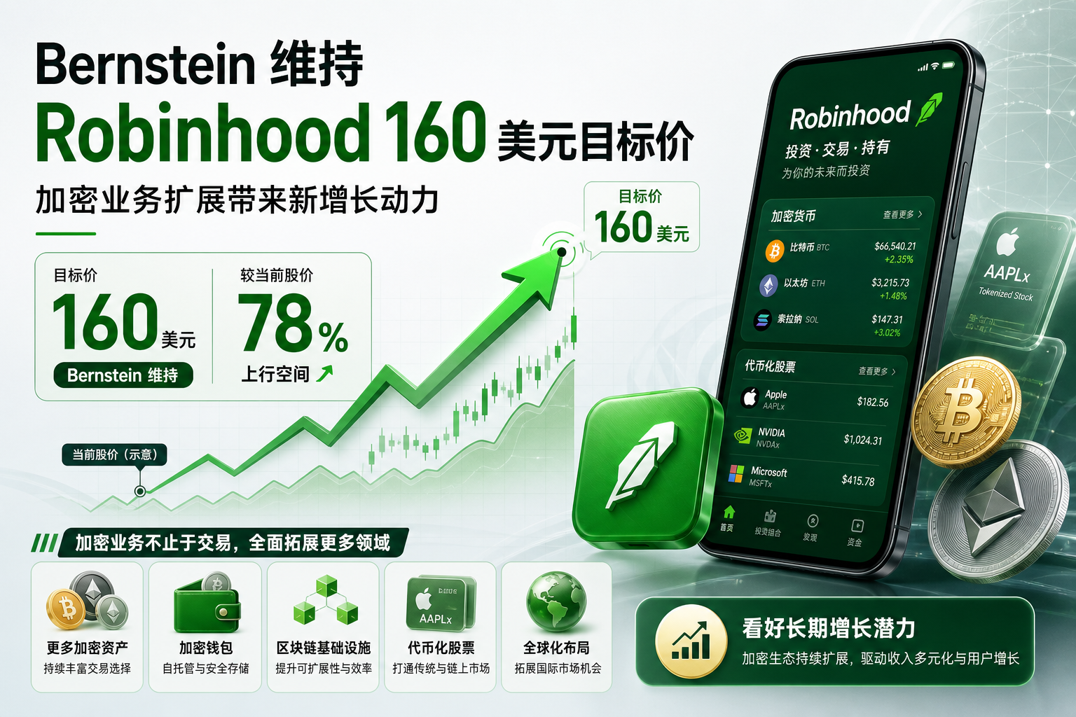 伯恩斯坦维持 Robinhood 160 美元目标价