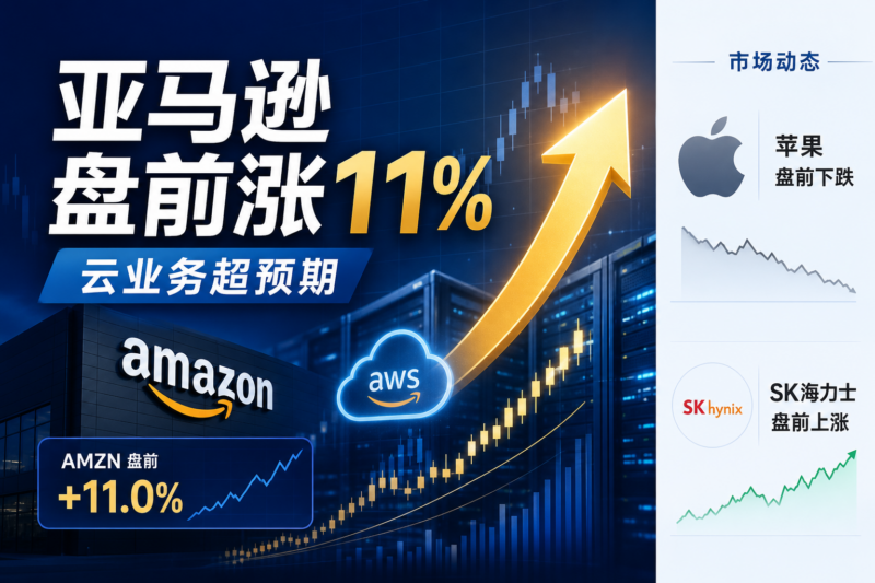 亚马逊美股盘前涨11%,Q2云业务营收超预期-指挥使社区 - 真实线索、热点议题与深度观察